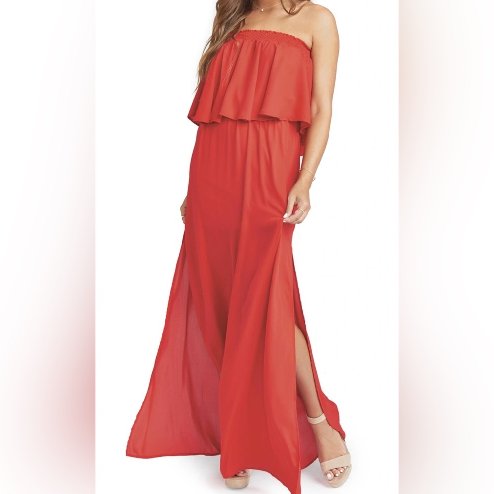 Show Me Your Mumu Red Hacienda Convertible Gown